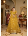 Mustard Designer Heavy Net Lehenga Choli