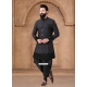 Invigorating Black Silk Sherwani Mens Wear