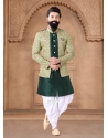Embroidered And Sequins Work Silk Sherwani Mens Wear In Green