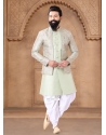 Silk Sherwani Mens Wear With Embroidered And Sequins Work