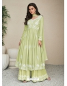 Sea Green Heavy Rayon Trendy Salwar Suit