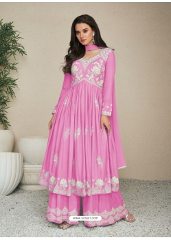 Pink Heavy Rayon Trendy Salwar Suit