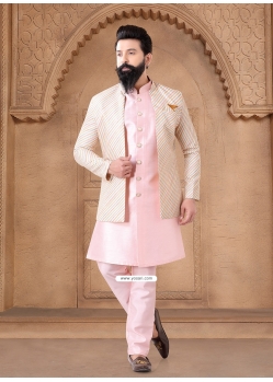 Silk Indo Western In Pink