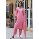 Pink Silk Readymade Straight Suit