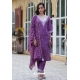 Purple Silk Readymade Straight Suit