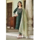 Dark Green Visoce Rayon Readymade Straight Suit