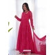 Pink Bandhej Printed Readymade Anarkali Gown With Dupatta