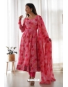 Pink Digital Printed Readymade Anarkali Salwar Suit