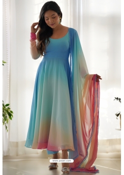 Multi Colour Georgette Readymade Anarkali Suit