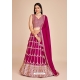 Pink Georgette Thread And Embroidered Designer Lehenga Choli