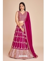 Pink Georgette Thread And Embroidered Designer Lehenga Choli