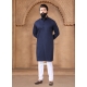 Blue Cotton Kurta Mens Wear