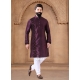 Wine Silk Kurta Mens Wear For Ceremonial