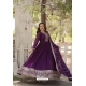 Purple Premium Wear Readymde Gown With Dupatta