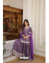 Premium Designer Readymade Sharara Suit In Purple