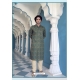 Teal Poly Digital Printed Kurta Pajama For Mens