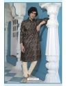 Perfect Black Poly Digital Printed Kurta Pajama For Mens