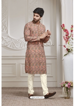 Multi Colour Poly Digital Printed Kurta Pajama For Mens