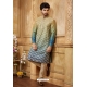 Multi Colour Slub Silk Embroidered Kurta Pajama For Mens