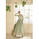 Green Coding Sequins Embroidered Gown With Dupatta