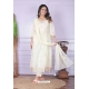 White Cambric Cotton Readymade Suit