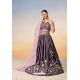 Burgundy Satin Sequins Thread Embroidered Lehenga Choli