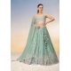 Trendy Sea Green Poly Chiffon Embroidered Lehenga Choli