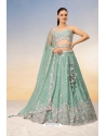 Trendy Sea Green Poly Chiffon Embroidered Lehenga Choli