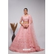 Pink Soft Net Floral Emrboidered Heavy Lehenga Choli