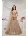 Golden Soft Net Floral Emrboidered Heavy Lehenga Choli