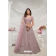 Lavender Soft Net Floral Emrboidered Heavy Lehenga Choli