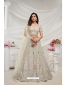 White Soft Net Floral Emrboidered Heavy Lehenga Choli