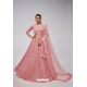 Pink Soft Net Designer Heavy Worked Lehenga Choli