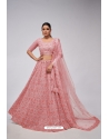 Pink Soft Net Designer Heavy Worked Lehenga Choli