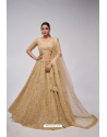 Golden Soft Net Designer Heavy Worked Lehenga Choli