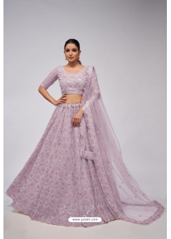 Lavender Soft Net Designer Heavy Worked Lehenga Choli