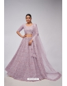 Lavender Soft Net Designer Heavy Worked Lehenga Choli