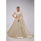 Off White Soft Net Designer Heavy Worked Lehenga Choli