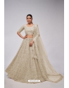 Off White Soft Net Designer Heavy Worked Lehenga Choli