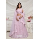 Pink Soft Net Sequins And Stone Embroidered Lehenga Choli