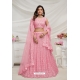 Pink Soft Net Sequins And Stone Embroidered Lehenga Choli