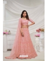 Pink Soft Net Designer Heavy Embroidered Lehenga Choli