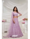 Lavender Soft Net Designer Heavy Embroidered Lehenga Choli