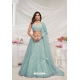 Beautiful Sky Blue Designer Heavy Embroidered Lehenga Choli