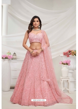 Gorgeous Pink Designer Heavy Embroidered Lehenga Choli