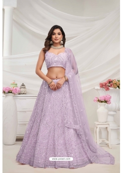 Lavender Designer Heavy Embroidered Lehenga Choli