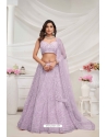 Lavender Designer Heavy Embroidered Lehenga Choli