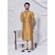 Golden Poly Digital Printed Kurta Pajama For Mens