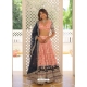 Peach Viscose Jacquard Sequins Embroidered Lehenga Choli