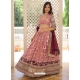 Pink Viscose Jacquard Sequins Embroidered Lehenga Choli